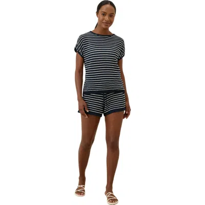 Pact Beachside Linen Crochet Short Made With Organic Cotton In Black
