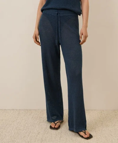 Pact Beachside Linen Pant Made With Organic Cotton In Blue
