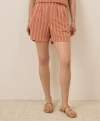 Pact Canopy Linen High-waisted Short Made With Organic Cotton In Brown