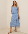 Pact Canopy Linen Wrap Skirt Made With Organic Cotton In Blue