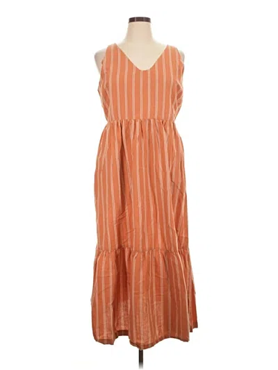 Pre-owned Pact Casual Dress In Orange