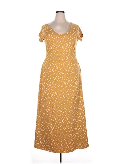 Pre-owned Pact Casual Dress In Yellow
