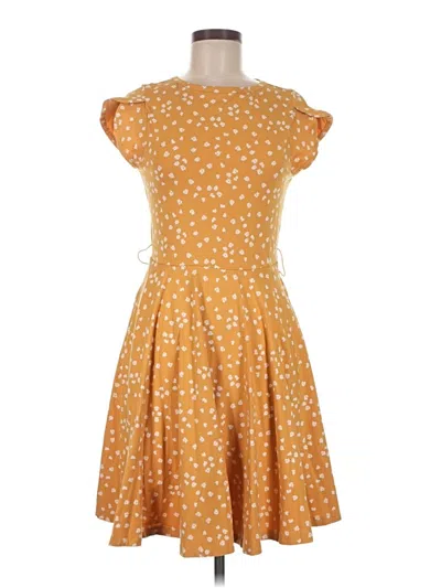 Pre-owned Pact Casual Dress In Yellow