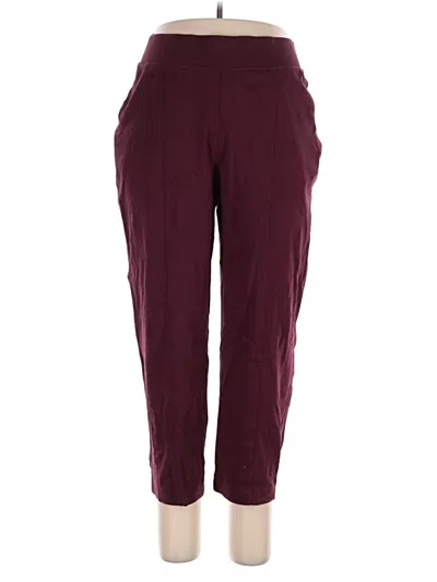 Pre-owned Pact Casual Pants In Burgundy