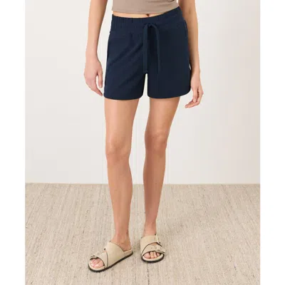 Pact Cloudknit Curved Hem Short In Blue