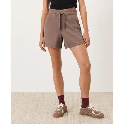 Pact Cloudknit Curved Hem Short In Brown