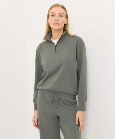 Pact Cloudknit Half Zip In Green