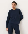 Pact Cloudknit Raglan Crew In Blue