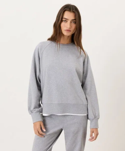 Pact Cloudknit Raglan Crew In Gray
