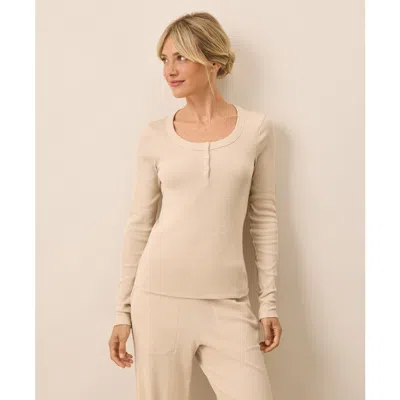 Pact Dream Rib Slim Henley In Neutral