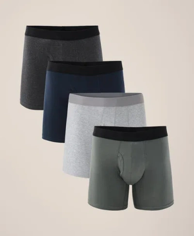 Pact Everyday Boxer Brief 4-pack Made With Organic Cotton In Multi