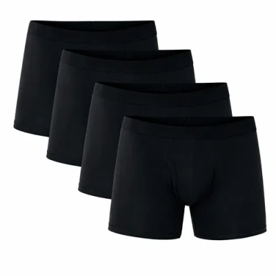Pact Everyday Boxer Brief 4-pack Made With Organic Cotton In Black