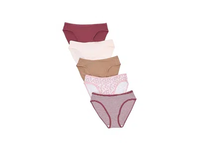 Pact Everyday Classic Fit Bikini 5-pack In Brown