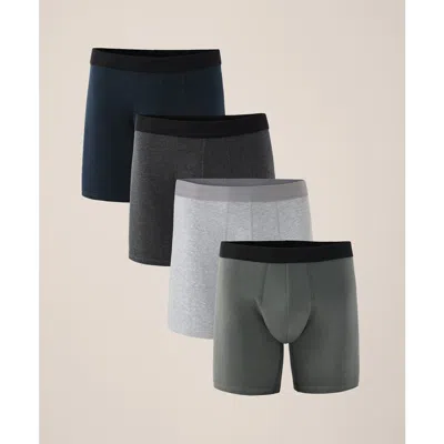Pact Everyday Extended Boxer Brief 4-pack Made With Organic Cotton In Multi