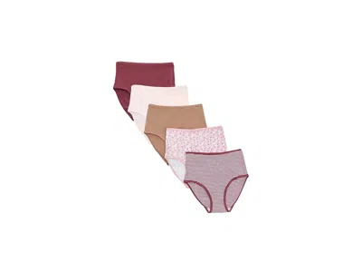 Pact Everyday High Rise Brief 5-pack In Brown