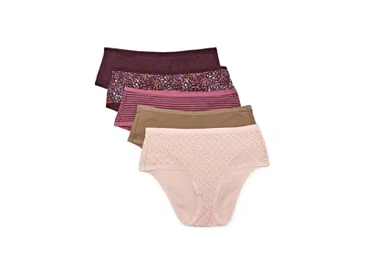 Pact Everyday Mid-rise Hipster 5-pack Women's Underwear First Light: Sm In Multi
