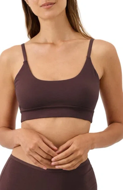 Pact Everyday Strappy Scoop Bralette Made With Organic Cotton In Brown