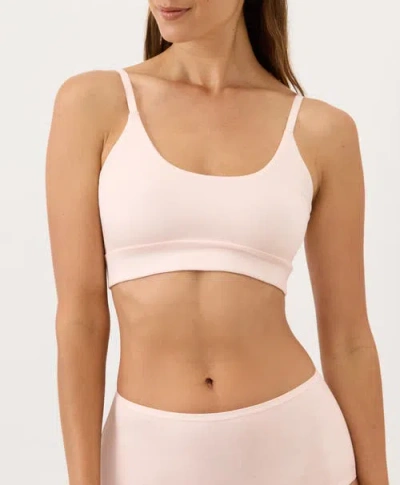 Pact Everyday Strappy Scoop Bralette Made With Organic Cotton In Pink