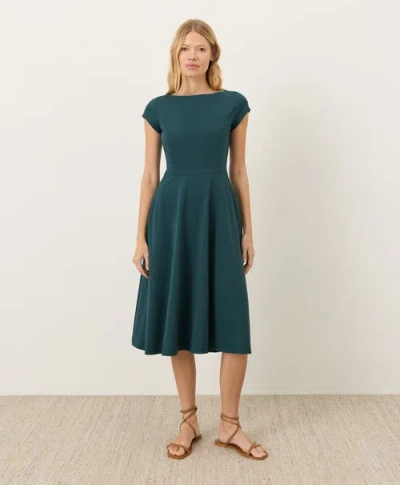 Pact Fit & Flare Ballet Dress Made With Organic Cotton In Blue