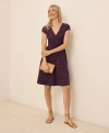 Pact Fit & Flare Crossover Dress In Purple