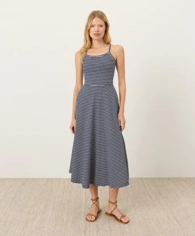 Pact Fit & Flare Midi Dress Made With Organic Cotton In Gray
