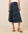 Pact Fit & Flare Midi Skirt In Blue