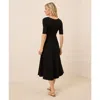 Pact Fit & Flare Signature Scoop Dress In Black