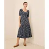 Pact Fit & Flare Signature Scoop Dress In Blue