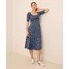 Pact Fit & Flare Signature Scoop Dress In Gray