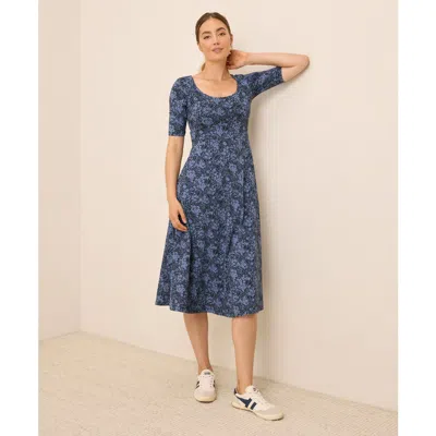 Pact Fit & Flare Signature Scoop Dress In Gray