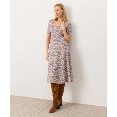 Pact Fit & Flare Signature Scoop Dress Made With Organic Cotton In Multi