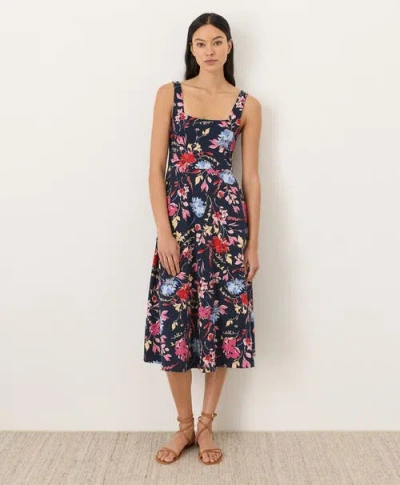 Pact Fit & Flare Square Neck Dress Made With Organic Cotton In Black