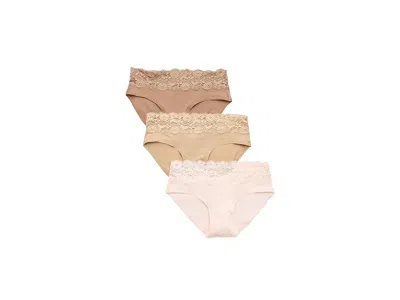 Pact Lace Waist Brief 3-pack In Multi