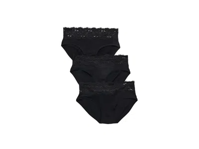 Pact Lace Waist Brief 3-pack In Black