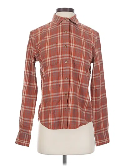Pre-owned Pact Long Sleeve Blouse In Brown