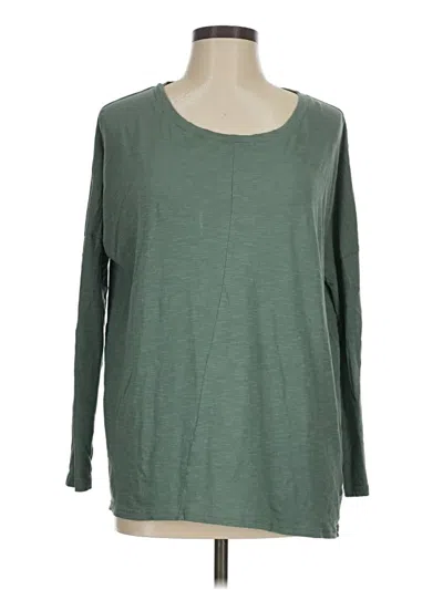 Pre-owned Pact Long Sleeve T-shirt In Green