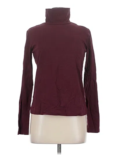 Pre-owned Pact Long Sleeve Turtleneck In Burgundy