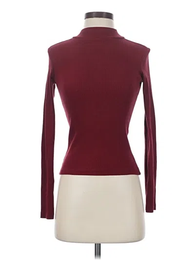 Pre-owned Pact Long Sleeve Turtleneck In Burgundy