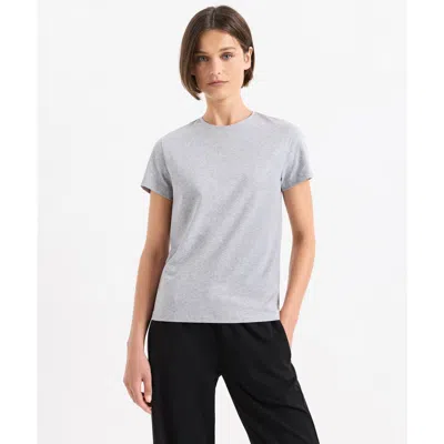 Pact Luxe Essential Crewneck Tee Made With Organic Cotton In Gray