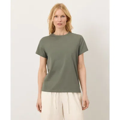 Pact Luxe Essential Crewneck Tee Made With Organic Cotton In Green