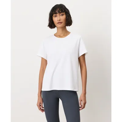 Pact Luxe Essential Crewneck Tee Made With Organic Cotton In White