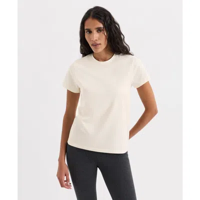Pact Luxe Essential Crewneck Tee Made With Organic Cotton In White