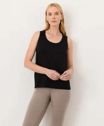 Pact Luxe Essential Scoop Neck Tank Made With Organic Cotton In Black