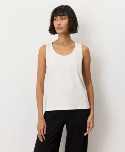 Pact Luxe Essential Scoop Neck Tank Made With Organic Cotton In White
