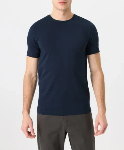 Pact Luxe Essential Slim Fit Crewneck Tee Made With Organic Cotton In Blue