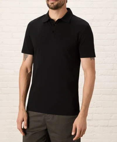 Pact Luxe Essential Slim Polo Made With Organic Cotton In Black