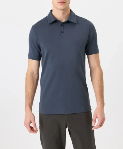 Pact Luxe Essential Slim Polo Made With Organic Cotton In Blue