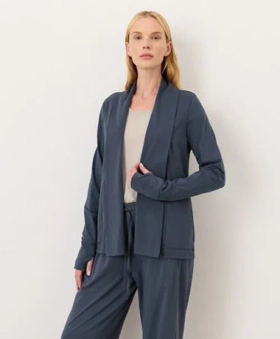 Pact Luxe Essential Swing Cardigan Made With Organic Cotton In Blue