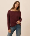 Pact Luxe Knit Boatneck Sweater In Burgundy