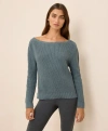 Pact Luxe Knit Boatneck Sweater In Gray